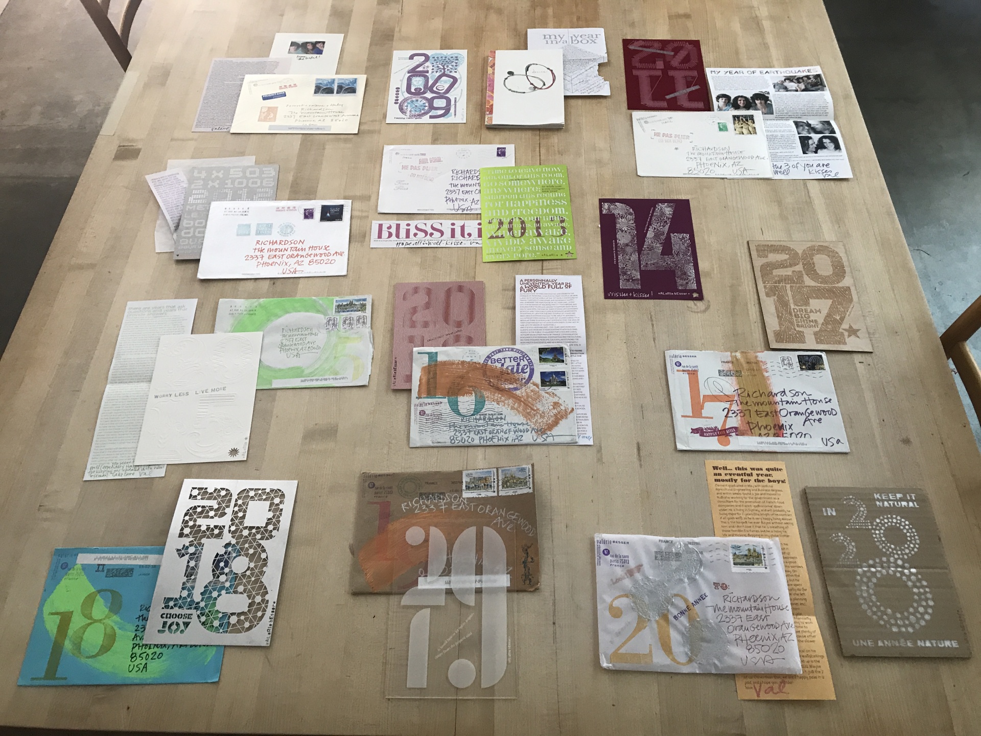 15 ans de cartes de Vœux personnelles