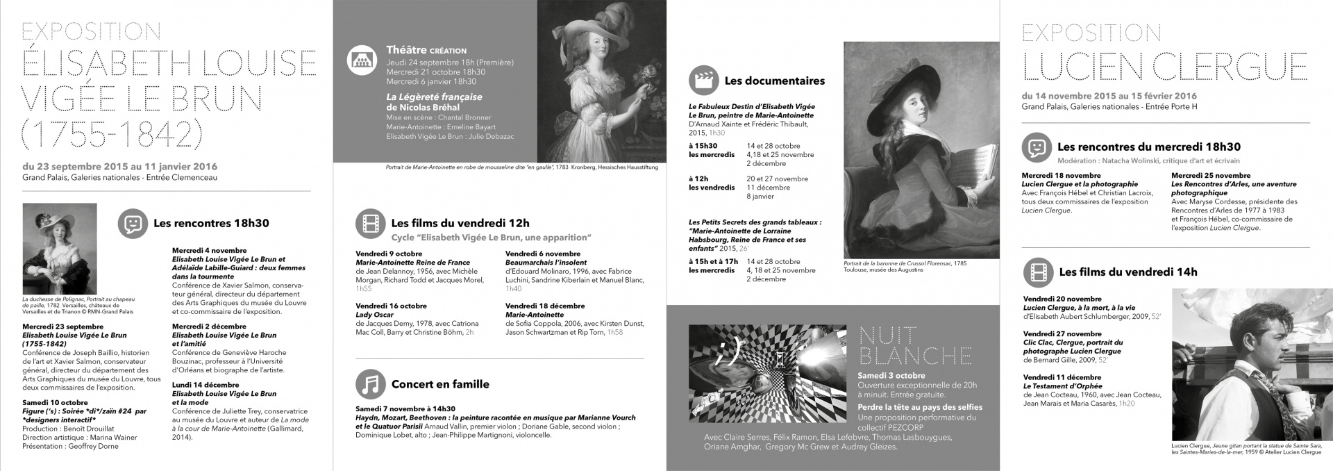 LE PROGRAMME DE L'Auditorium du Grand Palais