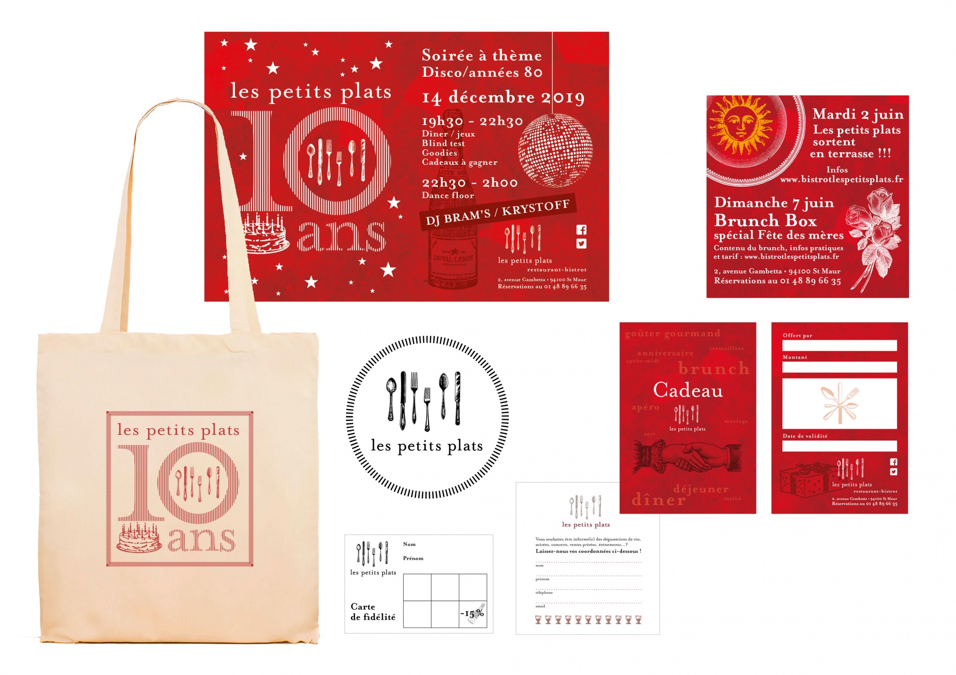 créer toute l'identité du Restaurant Les Petits Plats