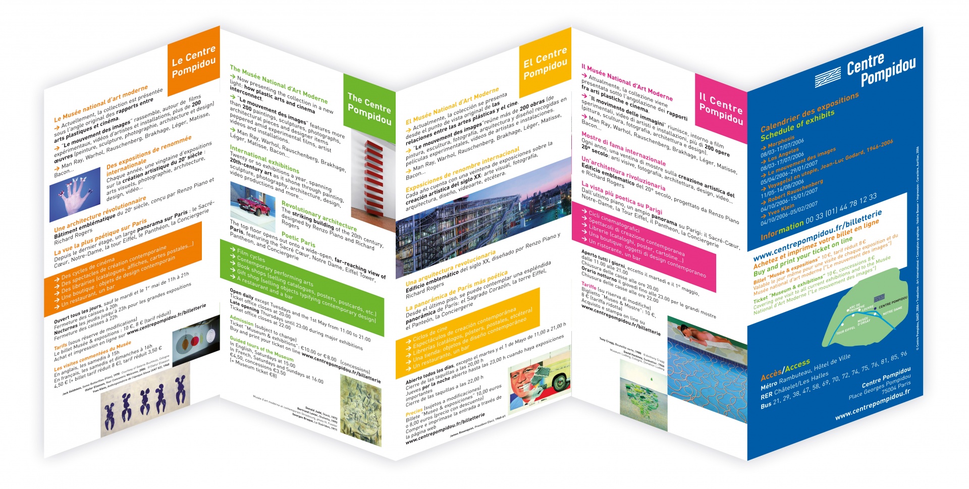 un Flyer multi-langues pour les touristes de Beaubourg