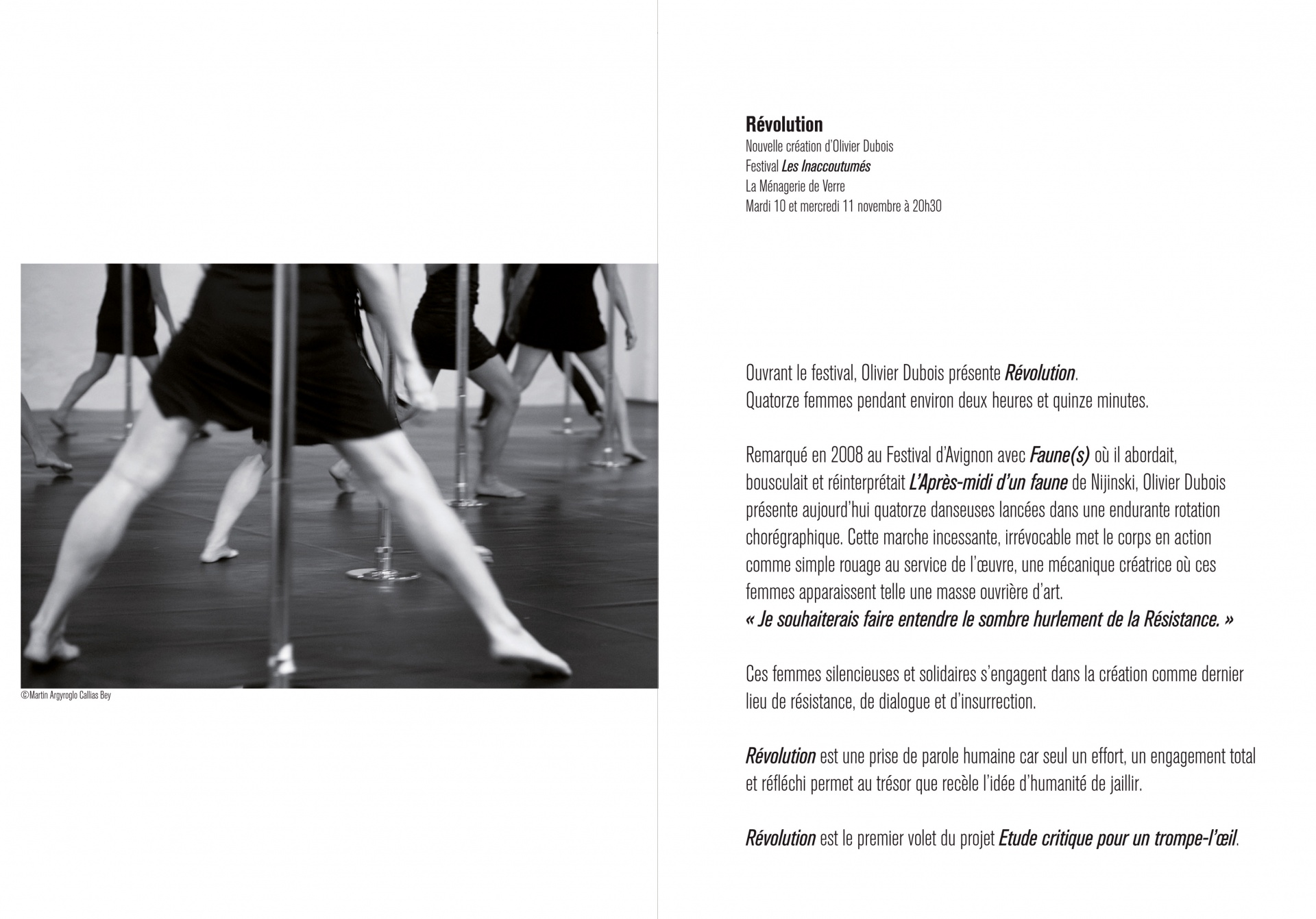 Créer pour la danse
