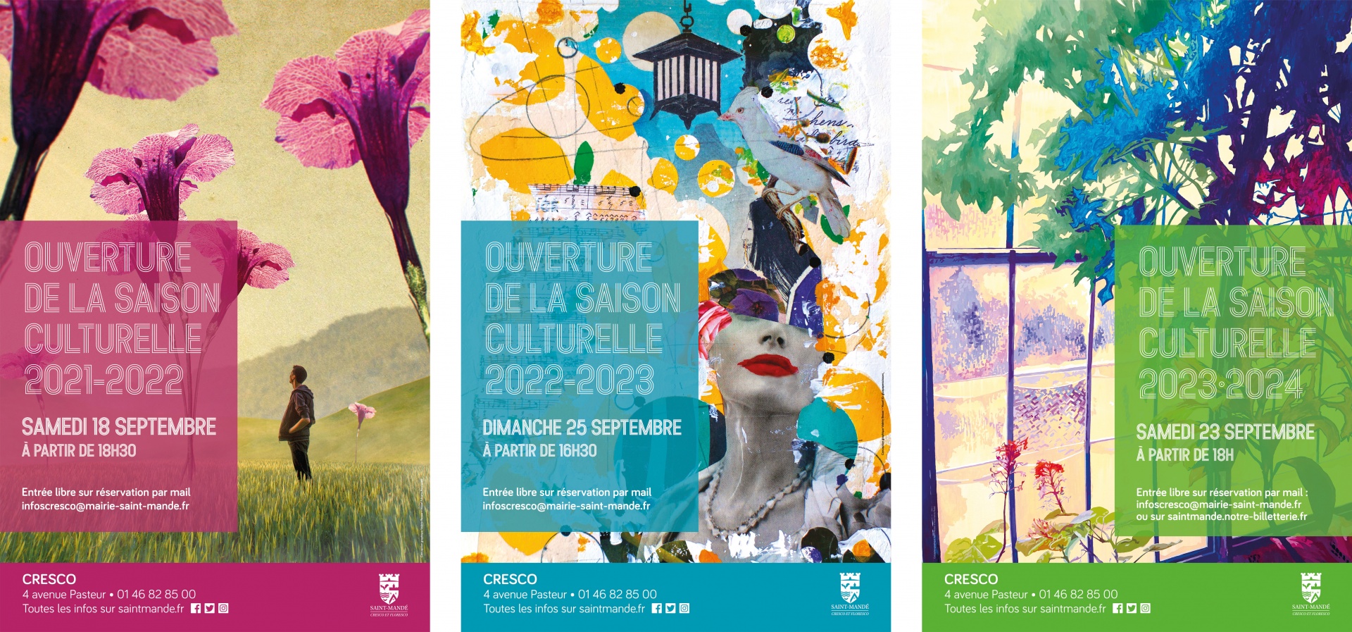 Des visuels de saison culturelles illustrées par des artistes