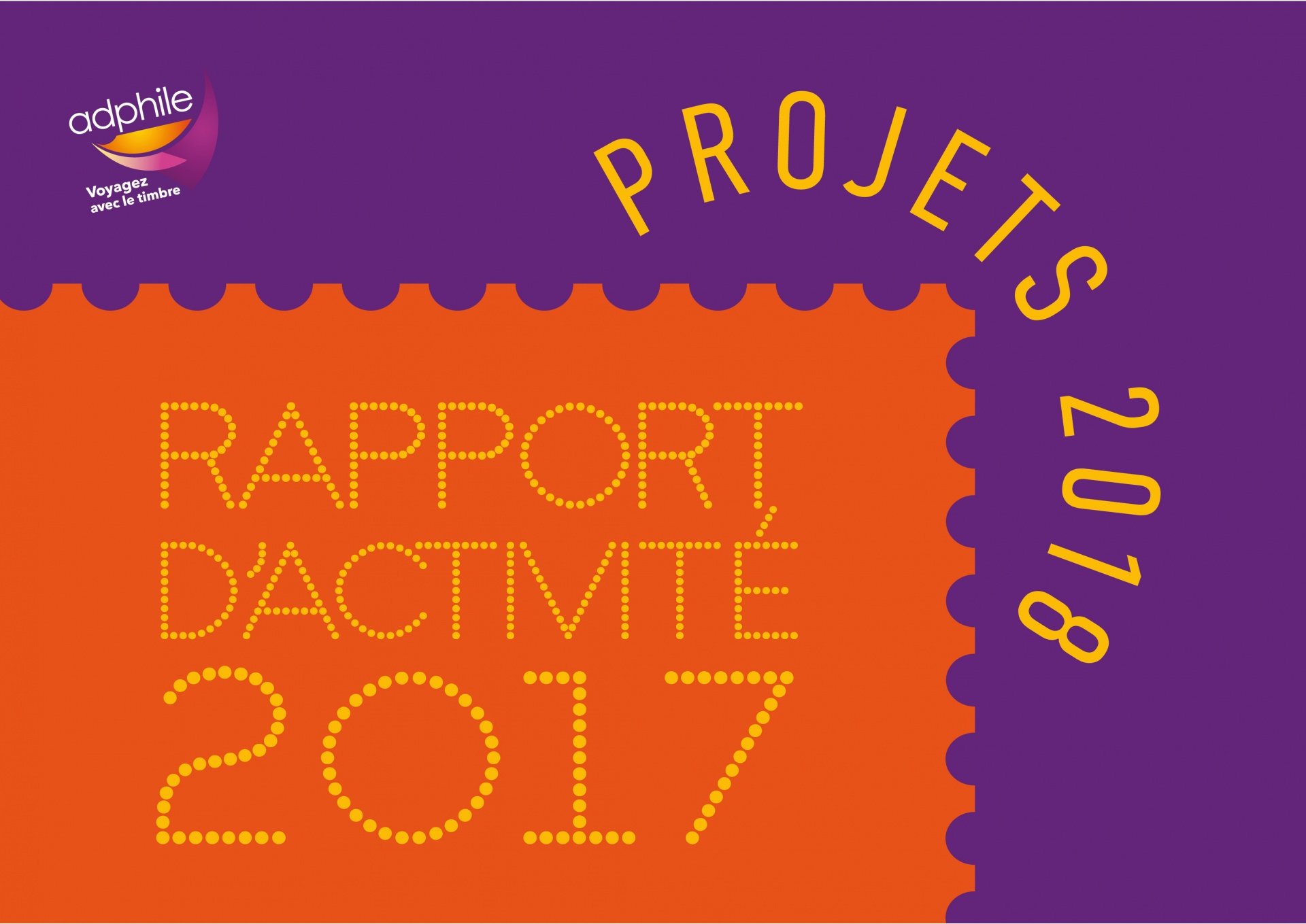 Un rapport d'activité ludique, à plier comme une lettre pour l'Association pour le développement de la Philatélie