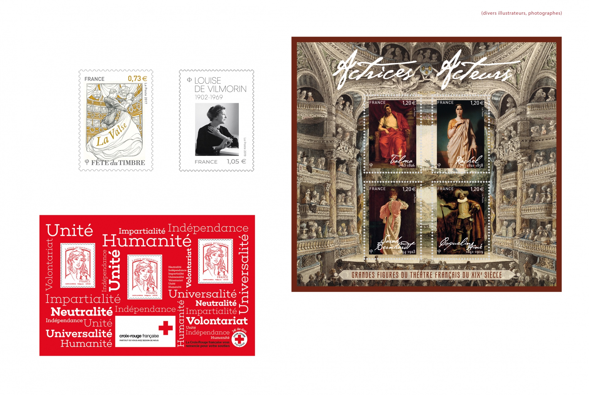 Des timbres mis en page pour LA POSTE