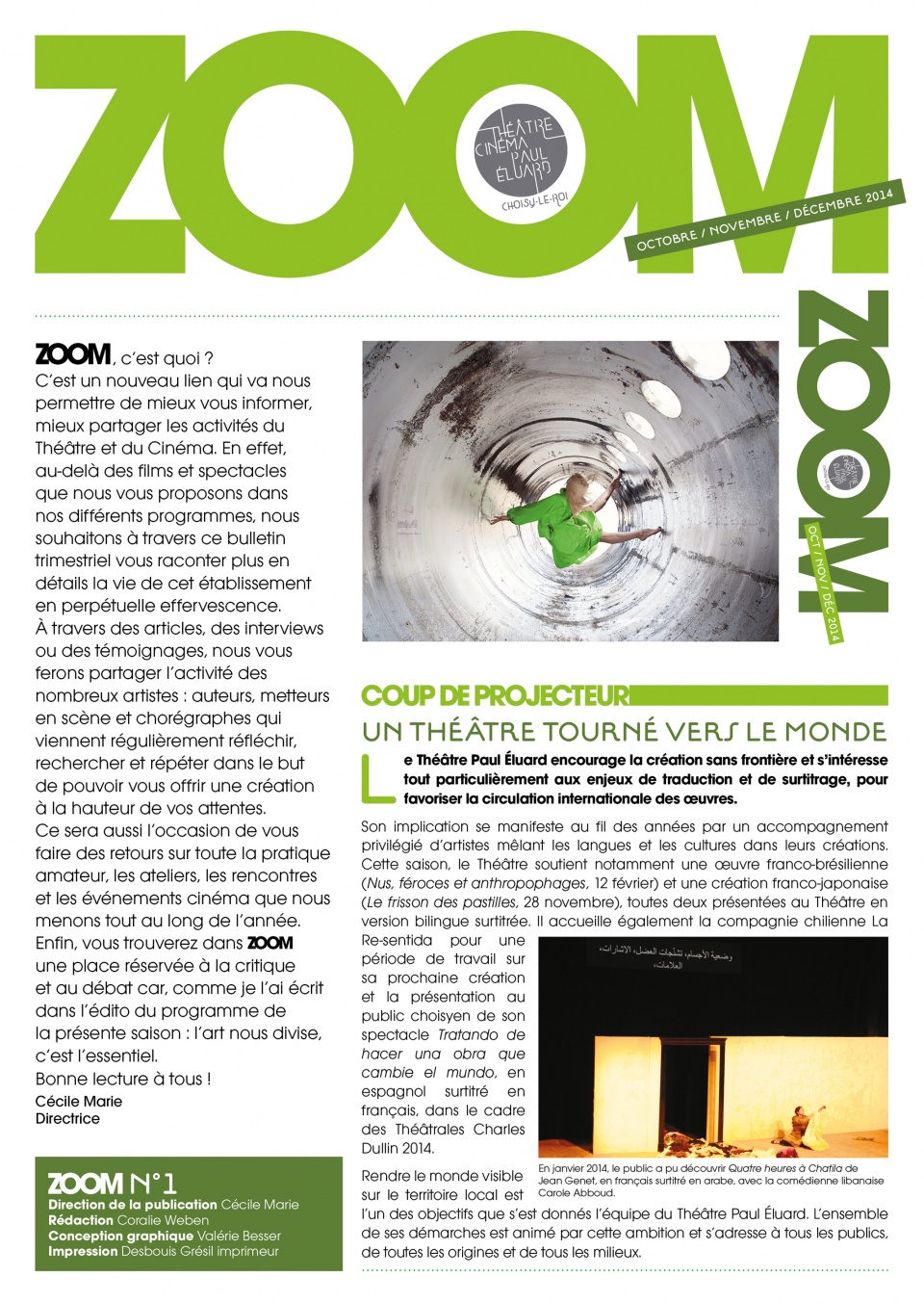 Une newsletter pour parler de ce qui se passe au Théâtre